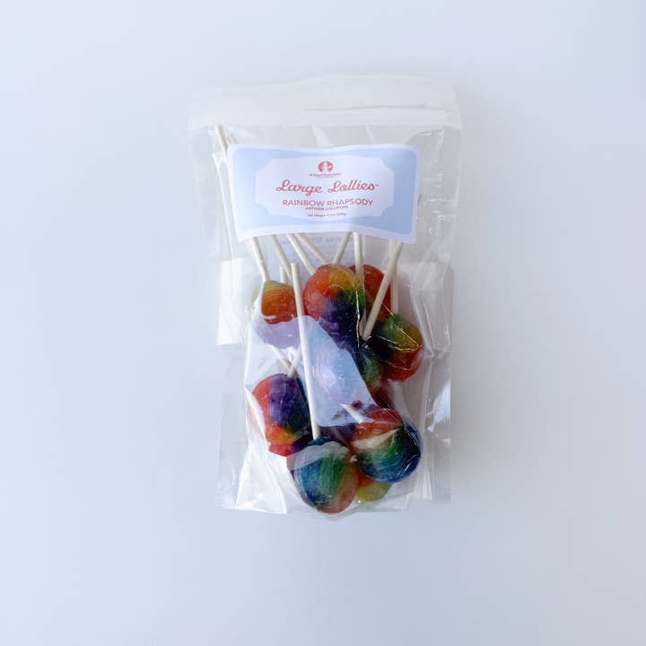 Candy Making Co. - Wholesale Lollipop - Large Lollies: Rainbow Rhapsody Lollipop Candy