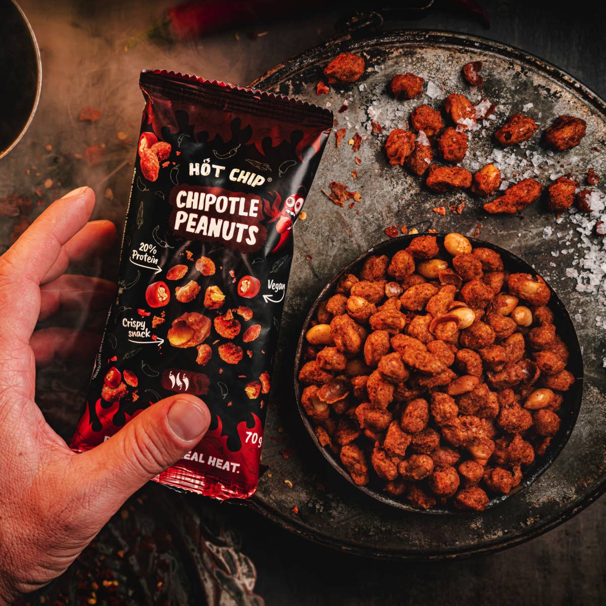 HOT-CHIP - Wholesale Nuts - Chipotle Peanuts 70g2