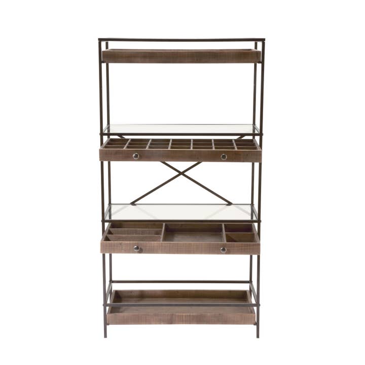 Tripar International - Wholesale Display Shelf - 4-Tier Display with Storage Drawers
