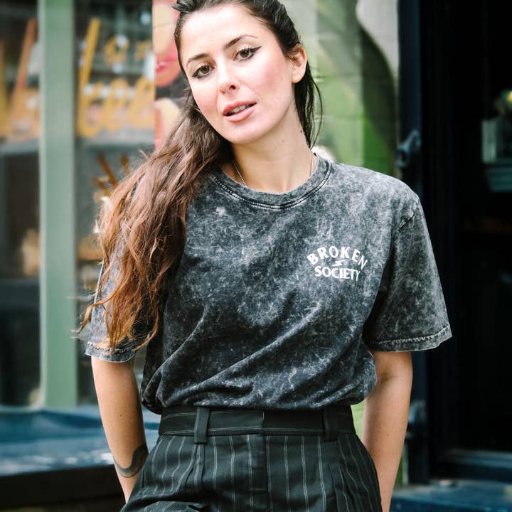 Acid Wash T-Shirt (Unisex) for wholesale by Broken Society