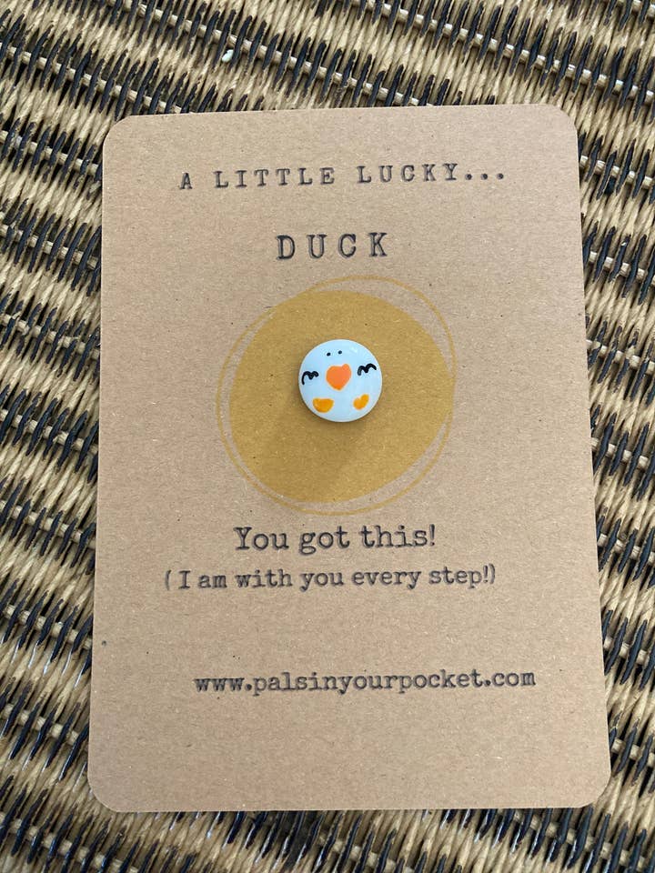 Lucky Duck Charm, Positive Pebble & Pocket Hug for wholesale by Pals in your Pocket