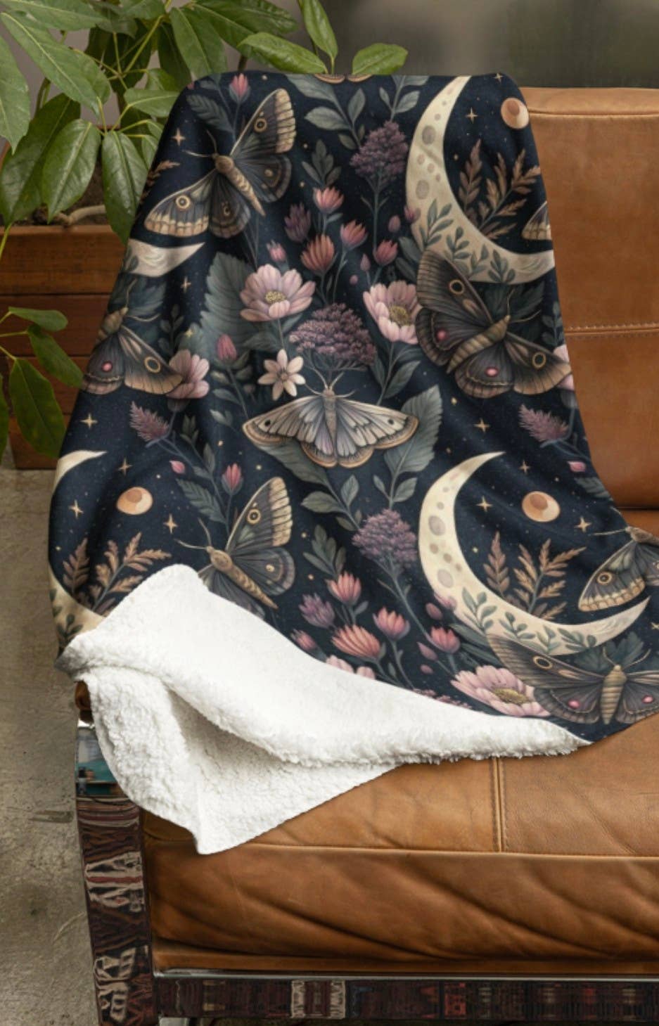 Upside Down Owl Farm - Wholesale Throw Blanket - Fleece Blanket, Mystical Moon Design, Plush Throw Blanket