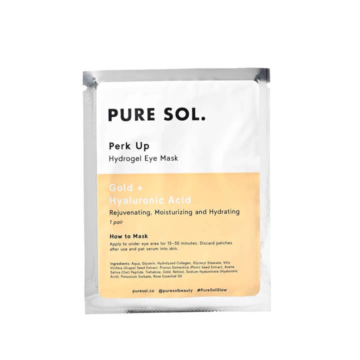 PURE SOL. - Vente Masques de traitement yeux - Masque pour les yeux Perk Up Gold - Sachet individuel11