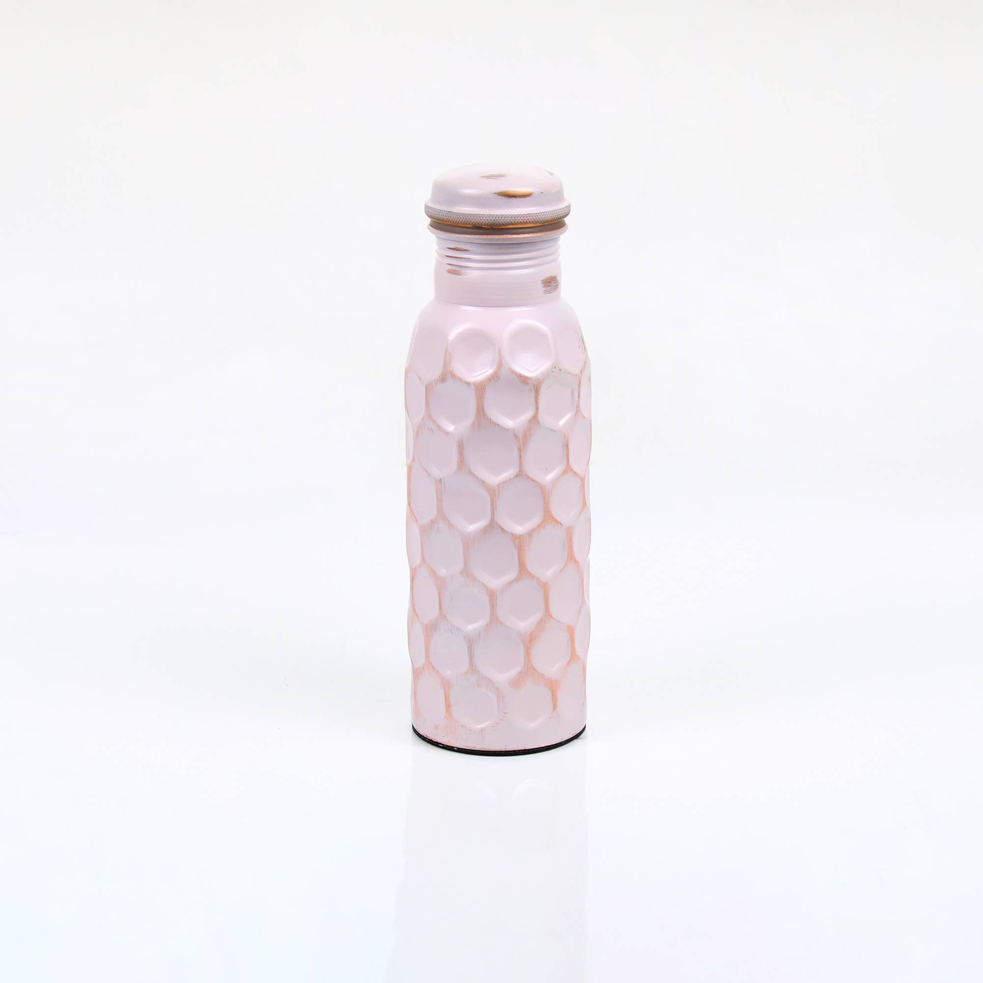 El'Cobre-Ecozonelifestyle - Vente Bouteilles d'eau - Bouteille d'eau en cuivre martelé rose clair - 700 ml0