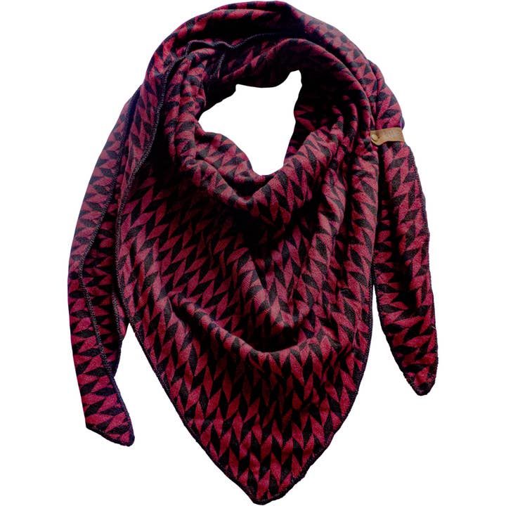 Scarf Cato Bordeaux Black  for wholesale by LOT83