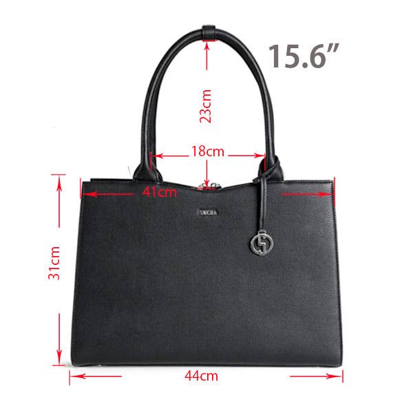 Socha - Venta al por mayor Bolsa de portátil - Mujer - Bolsa para ordenador portátil/bolsa de negocios para mujer - negro recto de 15 pulgadas4