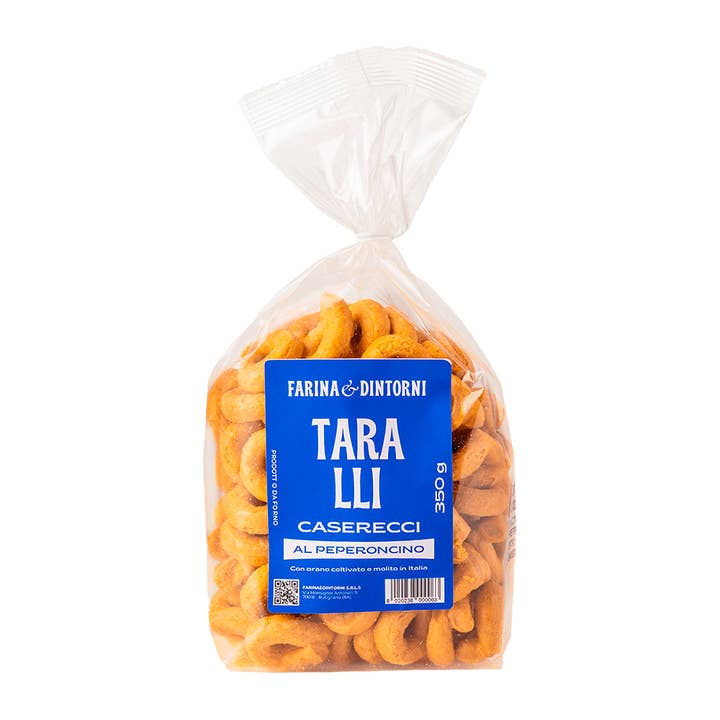 Hjemmelavede taralli med chili 350g for engroshandel hos farinaedintorni