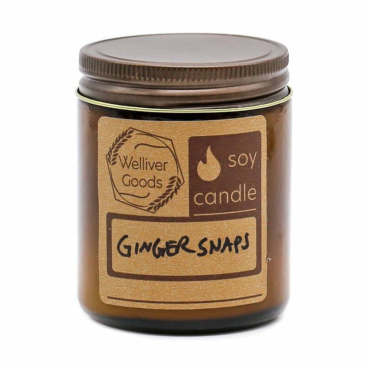 Sojavokslys - Ginger Snaps for engroshandel hos Welliver Goods