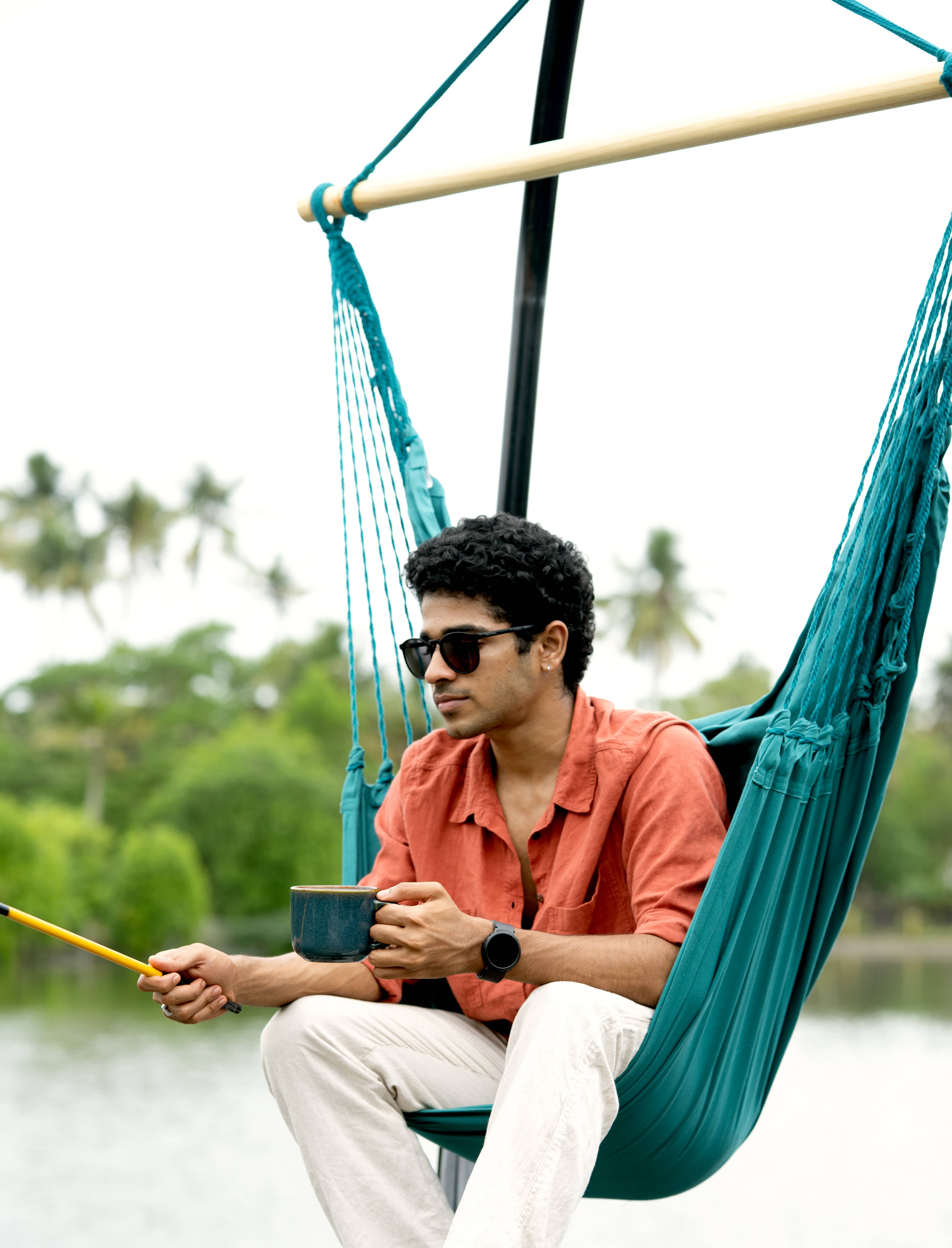 Calloway Mills - Vente Hamac - Chaise-hamac tropical Calloway Mills bleu sarcelle4