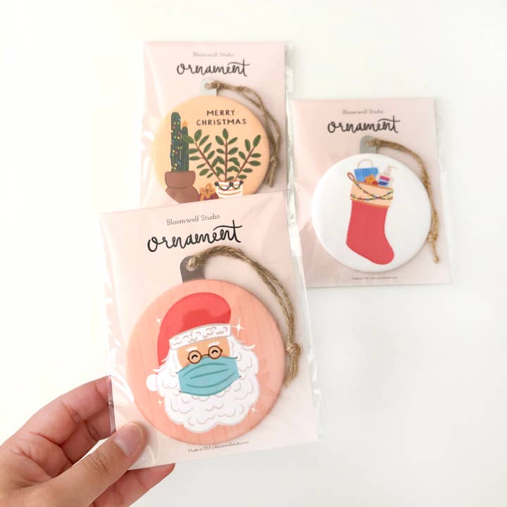 Bloomwolf Studio – wholesale Ornament – Flamingos Christmas Ornament - Christmas Decor, Gift2