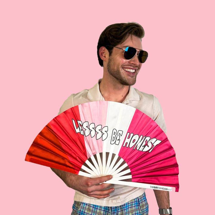 The Gay Fan Club - Wholesale Handheld Folding Fan - Lessss Be Honest Fan4