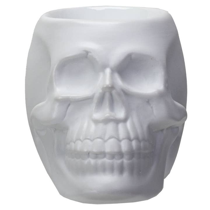 Pacific Trading - Wholesale Oil Warmer - 14043 Ceramic Skull Oil Burner
