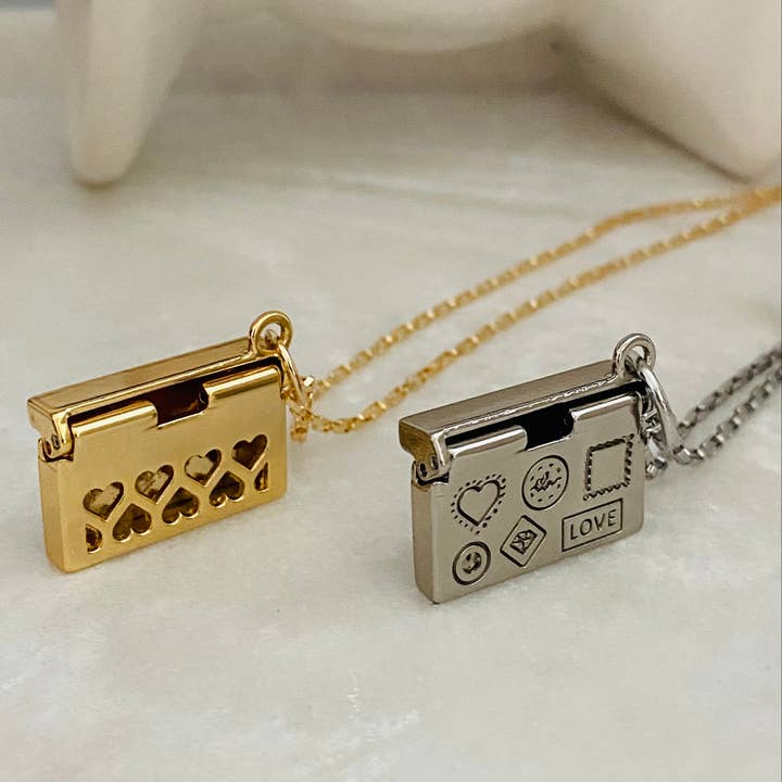 Fio Envelope, Fio Medalhão, Fio Letra Amor, por atacado de Housegoldjewelry