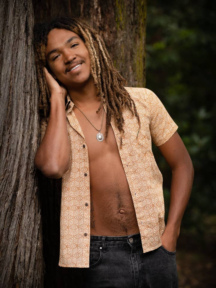 Aya Hippie Shirt - Geometric for wholesale by Arya Clothing