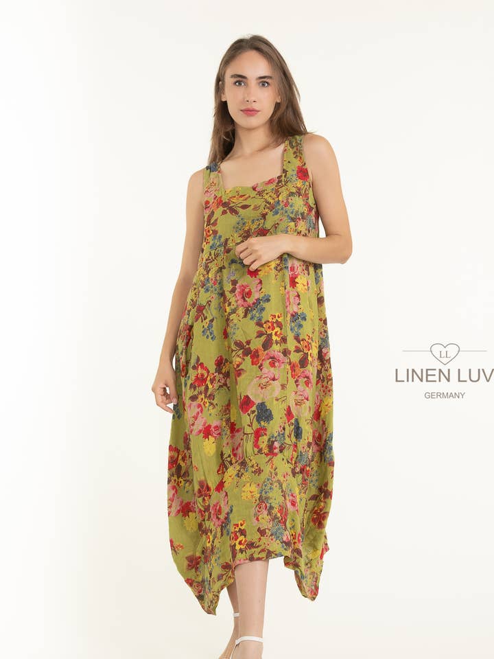 SS25 - Fransk Linneklänning Linen Luv (TP1622-4) för wholesale av LINEN LUV