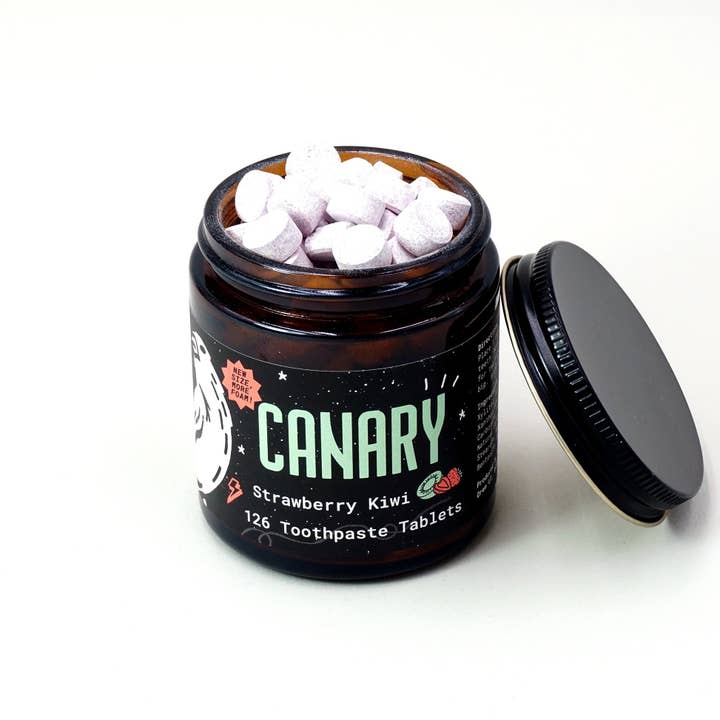 Canary Clean Products - Wholesale Toothpaste - Strawberry + Kiwi Toothpaste Tablets