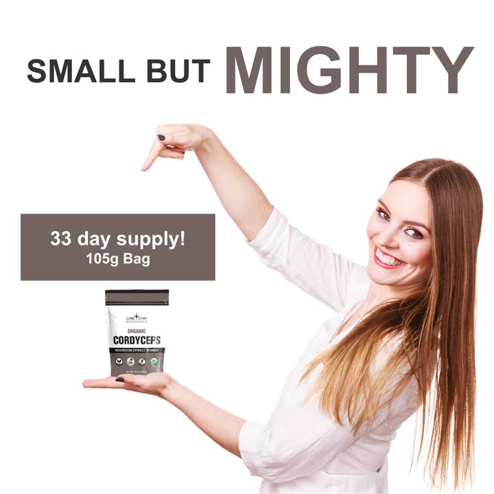 Lone Star Botanicals – wholesale Protein/superfood powder – Organic Cordyceps Mushroom Extract Powder -- 3.52 oz