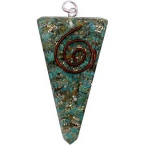 Orgone Punkt Vedhæng - Chrysocolla for engroshandel hos Eastern Trading