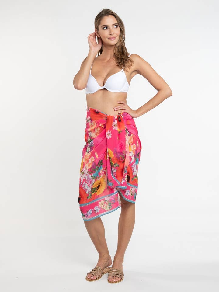 Pareo Copacabana - Rosa per la vendita all'ingrosso da parte di Pia Rossini Ltd