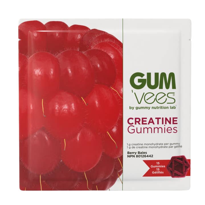 GUM'vees - Wholesale Oral Supplement/Vitamin - Creatine Gummies - 15 gummies per Bag - Case of 10 Bags