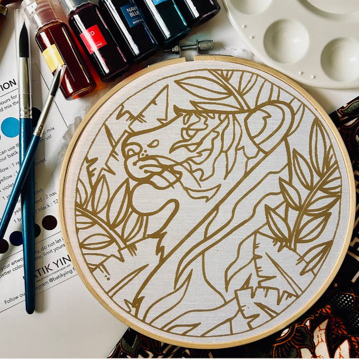 Classic Batik Craft Kit - Malayan Tiger for wholesale by YING Modern Batik