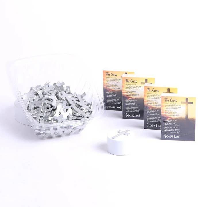 Swanson Christian Products - Wholesale Keepsake Coin/Token - Pocket Cross I Can Do All Things Silver Pk200