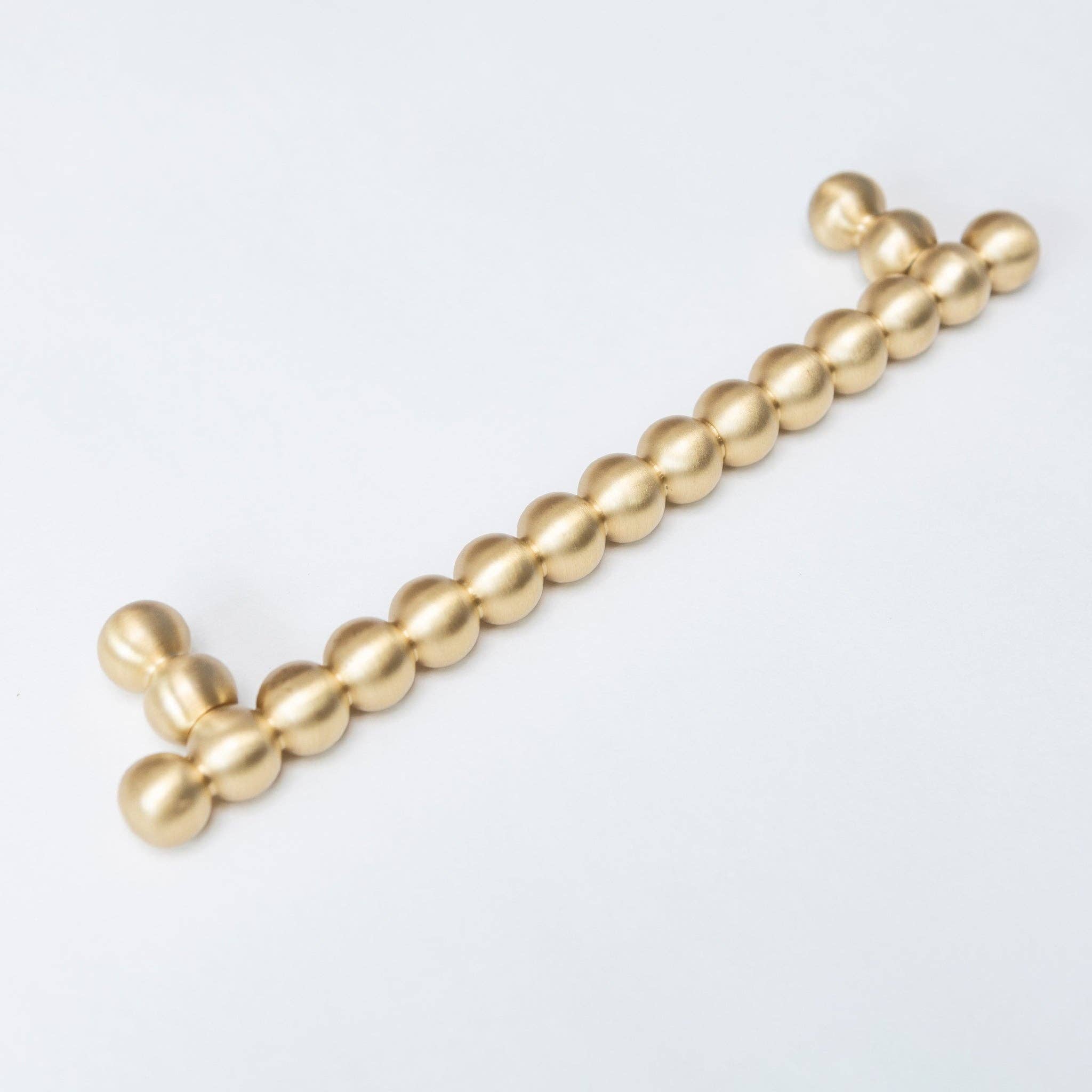 Brass bee – wholesale Knob/pull – Solid Brass Beaded Cabinet Pull Handles & Knobs - Satin Brass Finish6