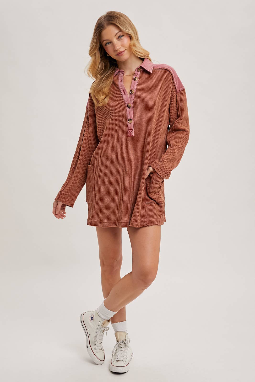 Bluivy - Wholesale Tunic - Women's - THERMAL HENLEY TUNIC SHIRT5