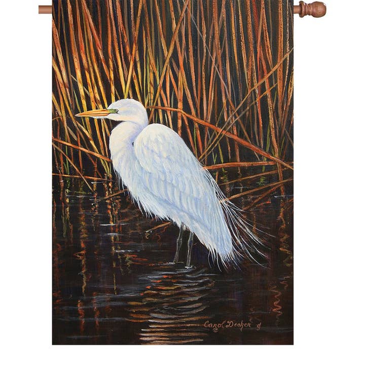 28 IN. FLAG - EGRET for wholesale by Premier Kites & Designs
