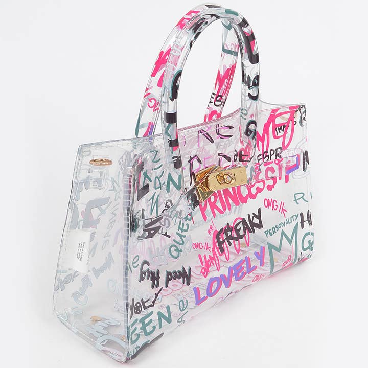 3AM BY H&D ACCESSORIES - Vendita all'ingrosso Cartella - Donna - Borsa a tracolla in PVC Graffiti