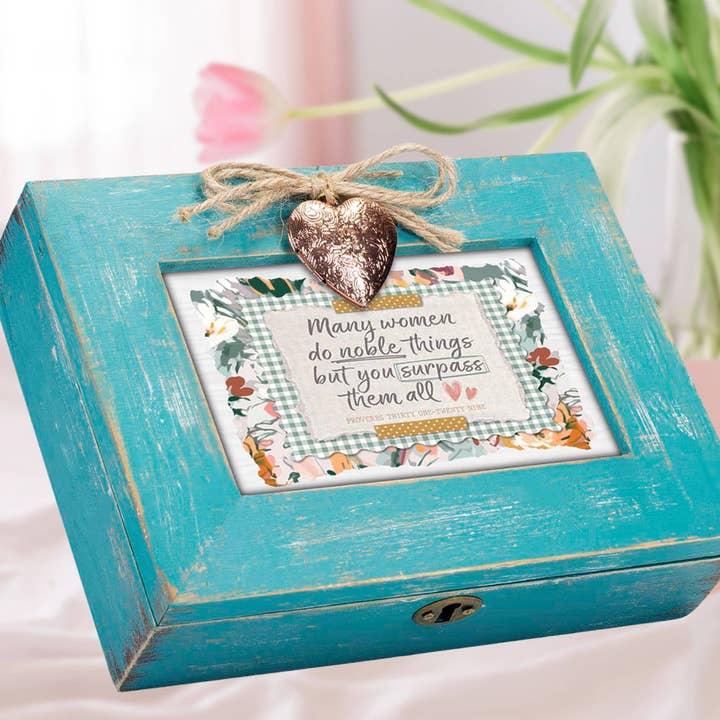 Magnolia - Wholesale Decorative Box - LOCKET MUSIC BOX MANY WOMEN DO NOBLE