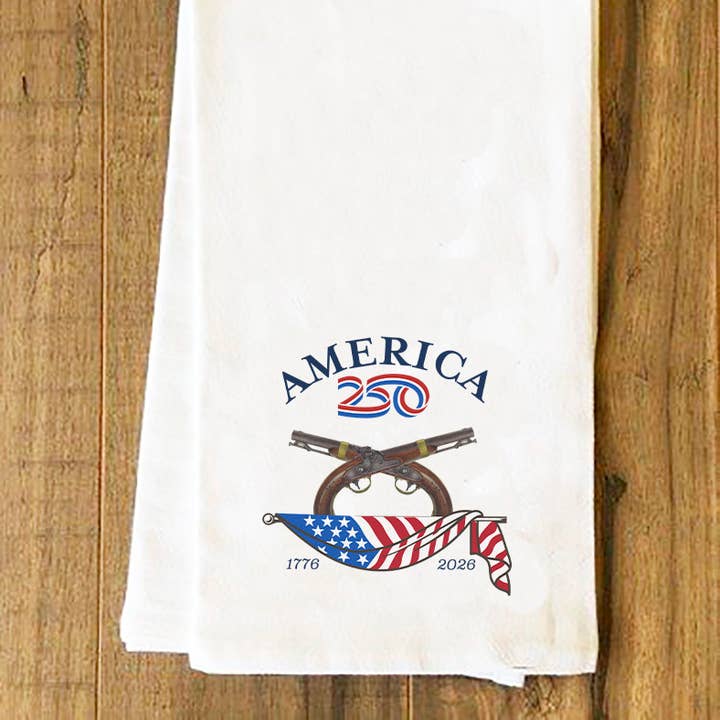 America250™ Pistolen Geschirrtuch für den Großhandel von Nelson Gifts Wholesale
