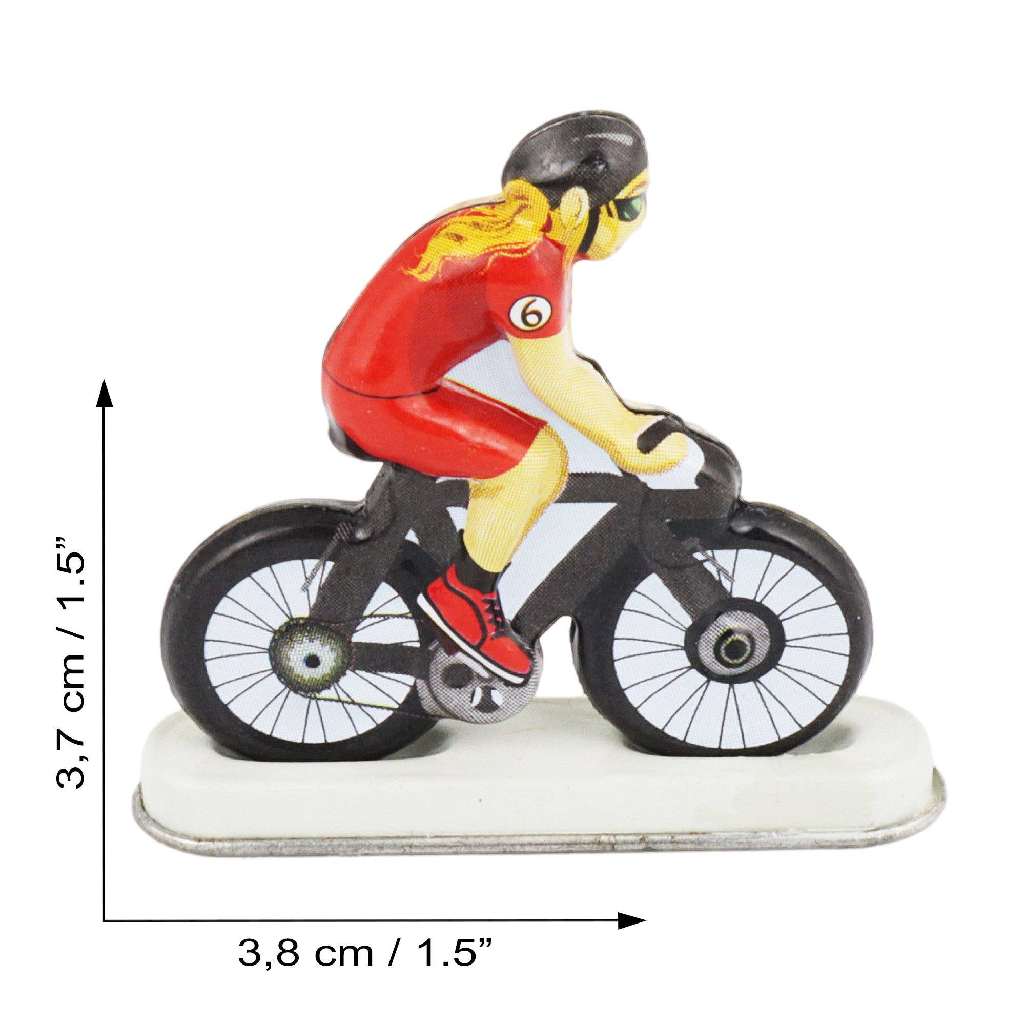 Tribal Trade GmbH - Wholesale Decorative Figurine - Tin Toy Mini Bicycle Cyclist 06 Figure Tin Bike4
