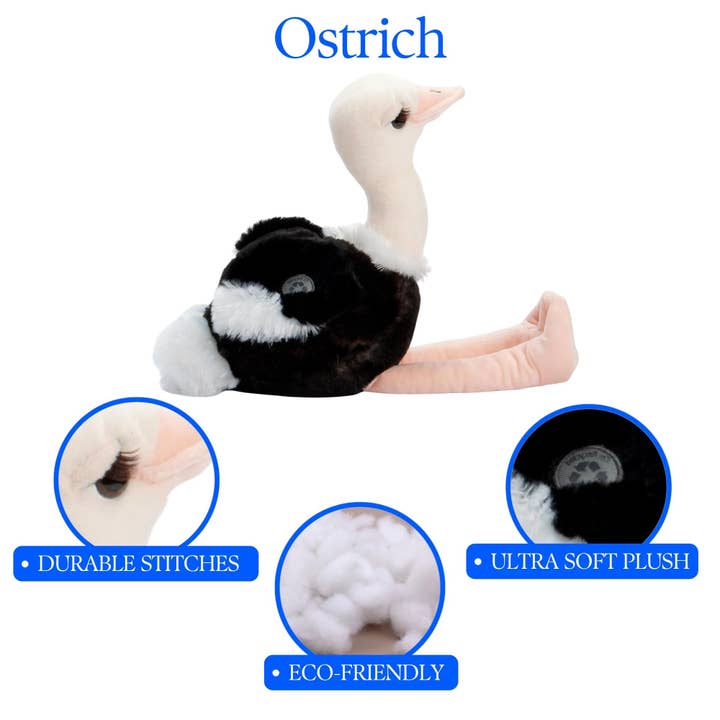 The Petting Zoo - Wholesale Stuffed/Plush Toy - Kids & Baby - 12" (29cm) Wild Onez Ostrich