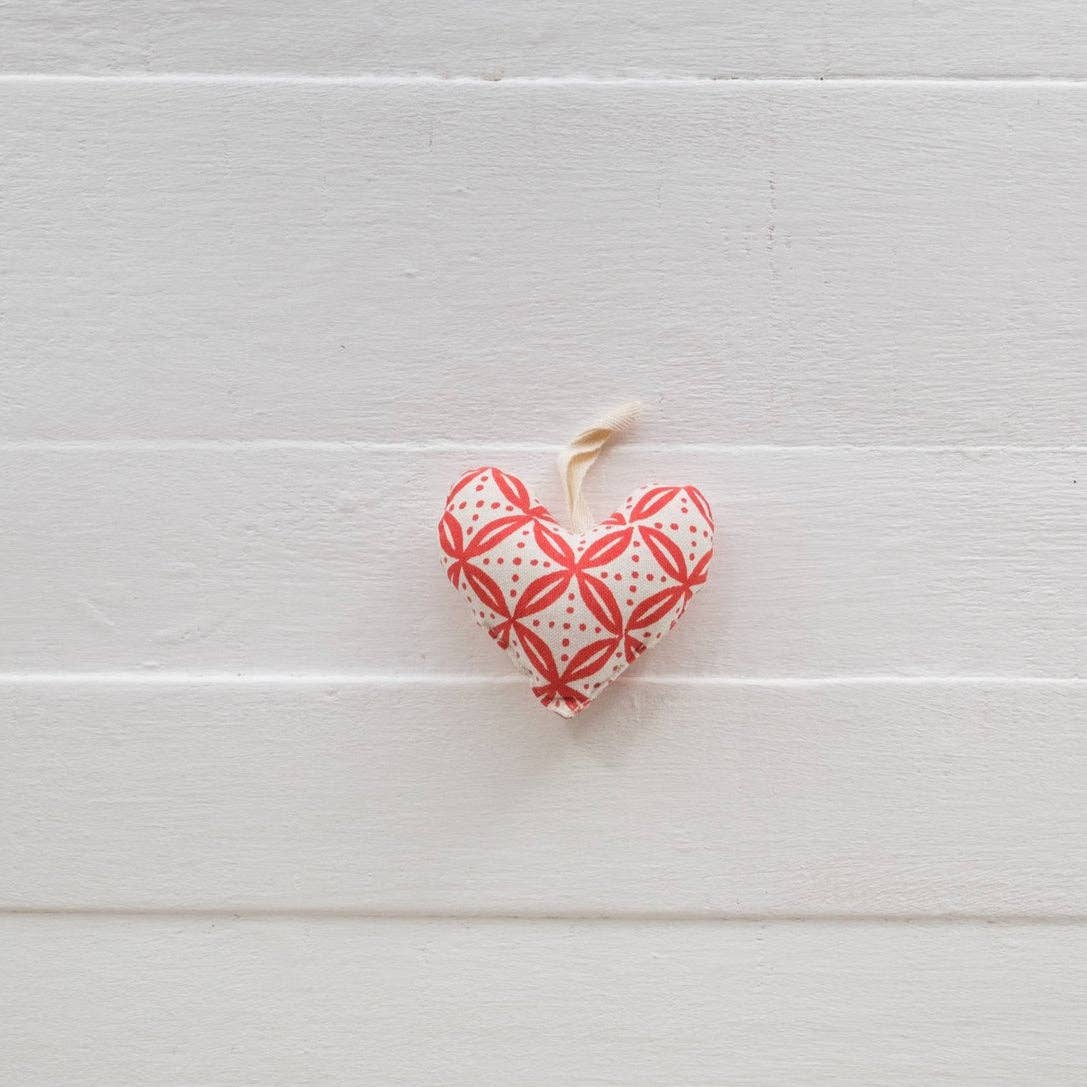 Rise Beyond the Reef - Wholesale Ornament - Handprinted Holiday Heart Ornament - Senibua Print1