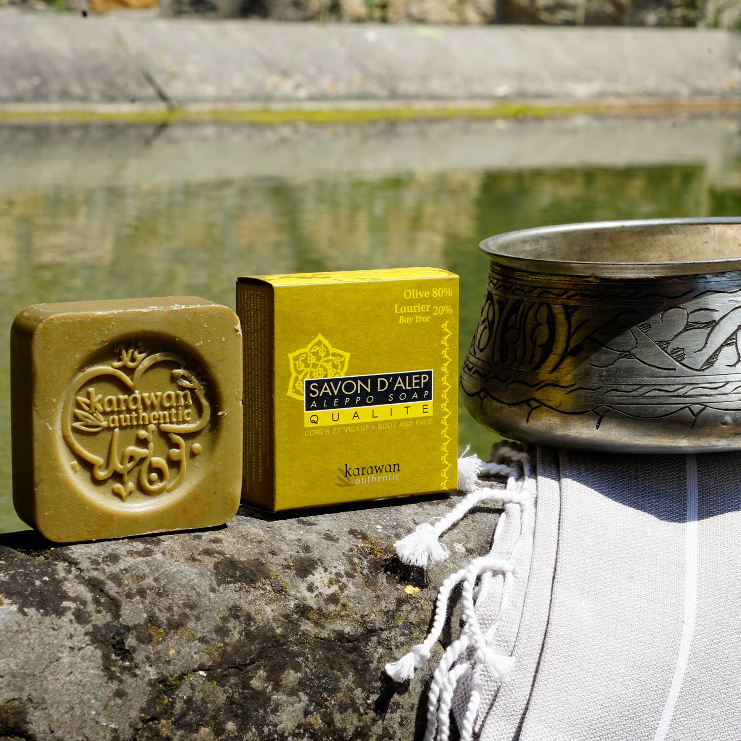 Karawan Authentic - Vente Pains de savon - SAVON D'ALEP QUALITÉ - HUILE D'OLIVE 80% ET DE LAURIER 20%4