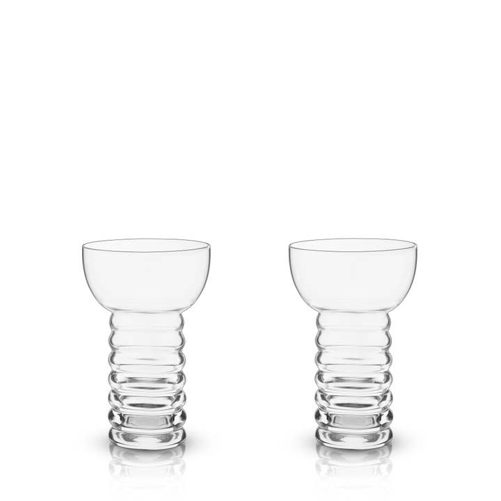 Viski - Wholesale Cocktail/Liquor Glass - Pacific™ Crystal Pearl Diver Tiki Glasses Set of 22