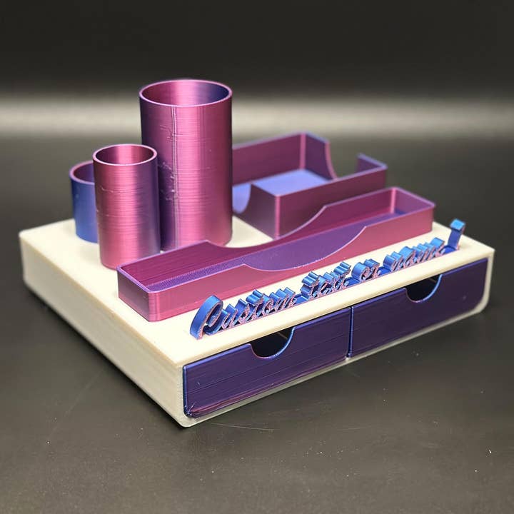 <3 Studio - Wholesale Desk Organizer - Office Desk Storage with Custom Name Plate2