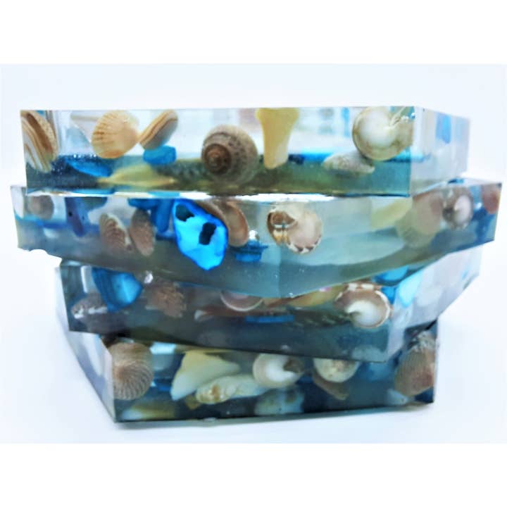 JEMS of the Sea - Wholesale Coasters - Handmade Eco-Friendly Resin Seashell Coasters5