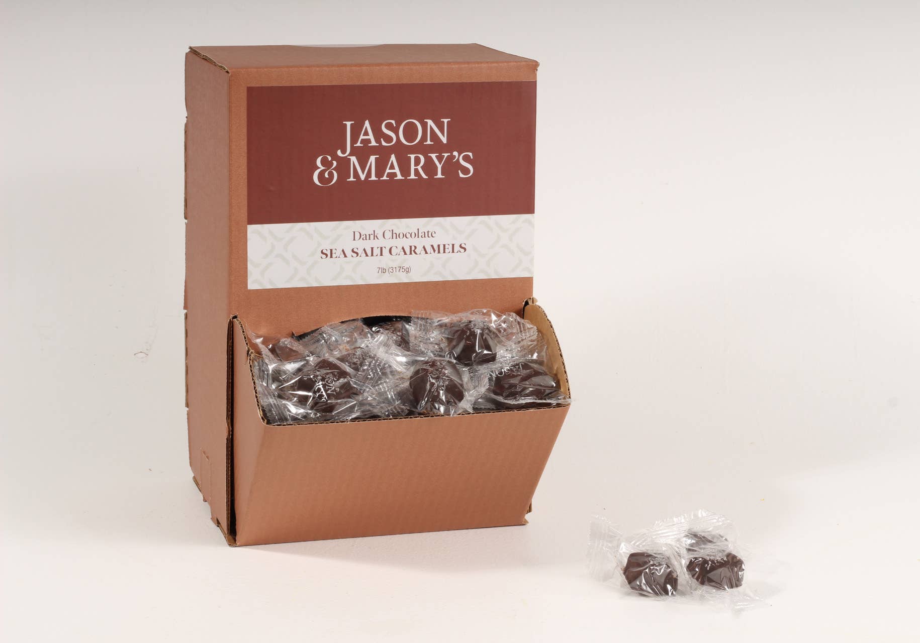 Coblentz Chocolate Company - Wholesale Chocolate Covered Sweets - Bite Sized Dark Sea Salt Caramels2