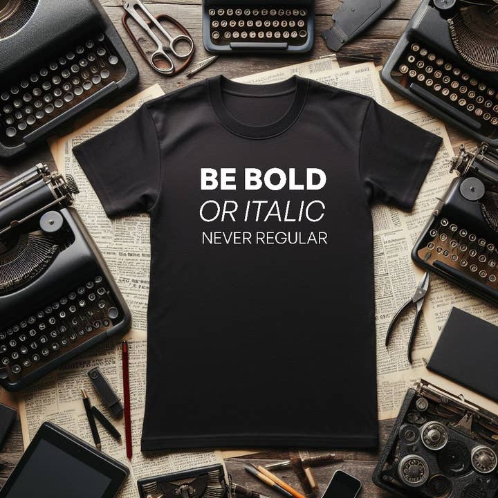 Be Bold T-Shirt, schwarz für den Großhandel von The Black Tee Xchange