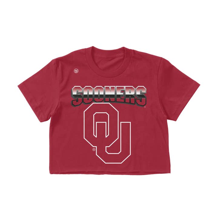Oklahoma Sooners Women's Big Logo Crop for wholesale by Dyme Lyfe
