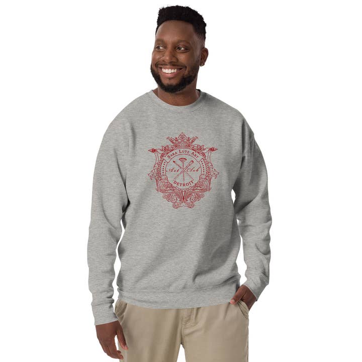 Sara Lutz Art - Wholesale Graphic Sweatshirt - Unisex - Art Club Crest Sweatshirt5
