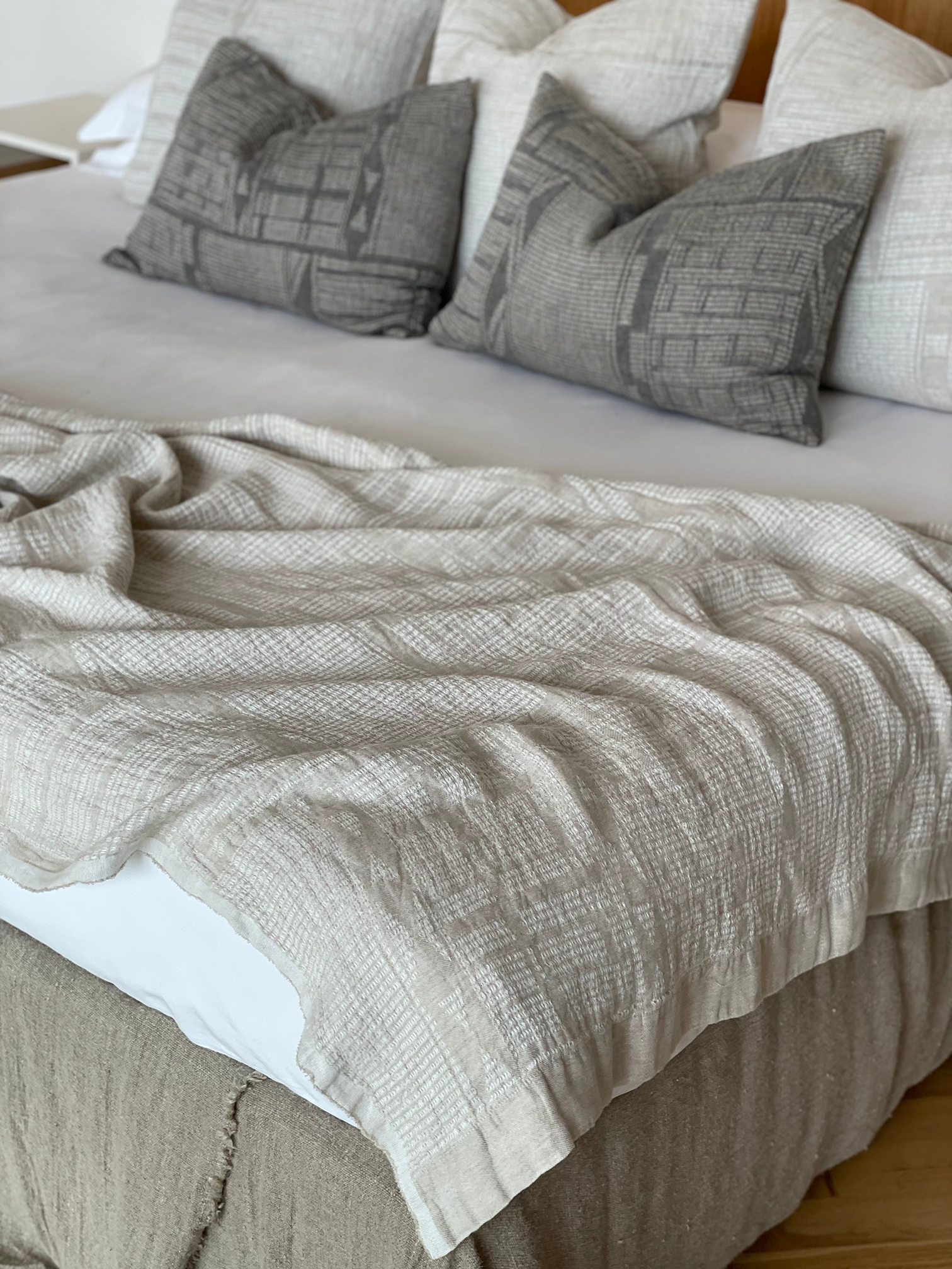 African Jacquard - Wholesale Throw blanket - 100% Linen Bogolan Bed Throws6