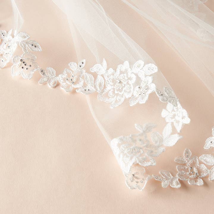 Dareth Colburn Designs - Wholesale Veil - Women's - Althea Lace Cathedral Wedding Veil