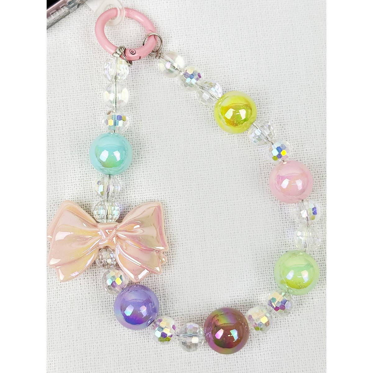 MIX COLOR Pink Palette and Charm keychain and wrist strap for wholesale on Faire2