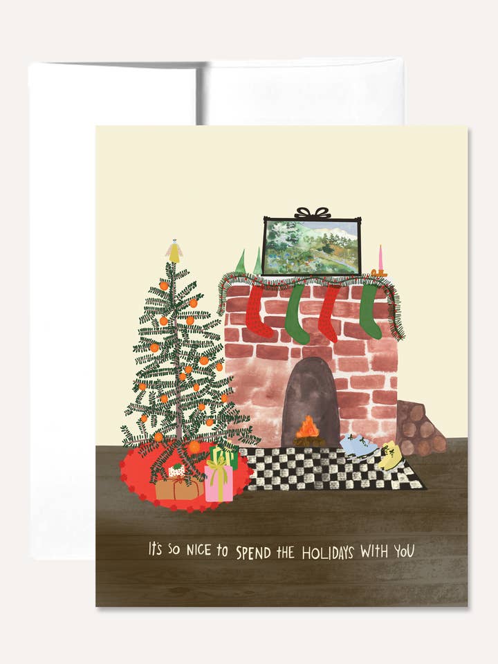 Det er så rart at tilbringe ferien med dig lykønskningskort for engroshandel hos Persika Design Co.