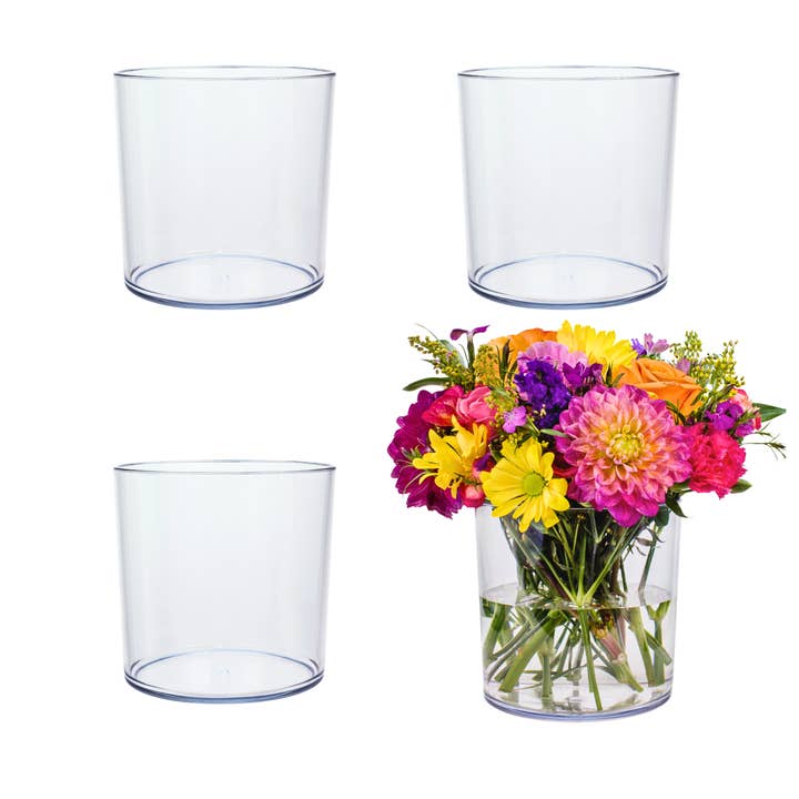 Jacobson - Wholesale Vase - 6"D Clear Plastic Cylinder Vase