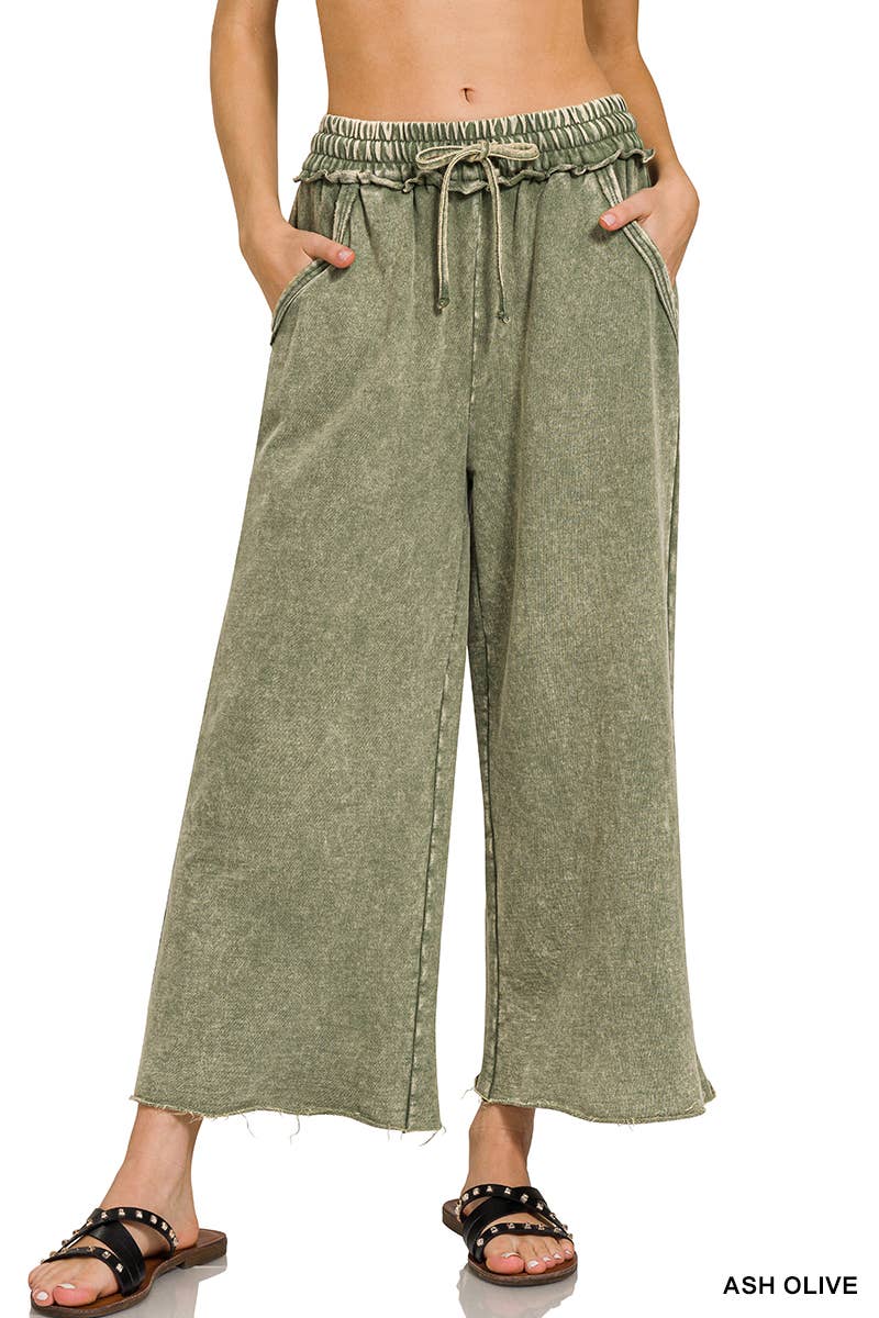 42POPS - Vente Pantalon – femme - ",.._ PALAZZO EN MOLLETON FRANÇAIS LAVÉ AVEC POCHES8