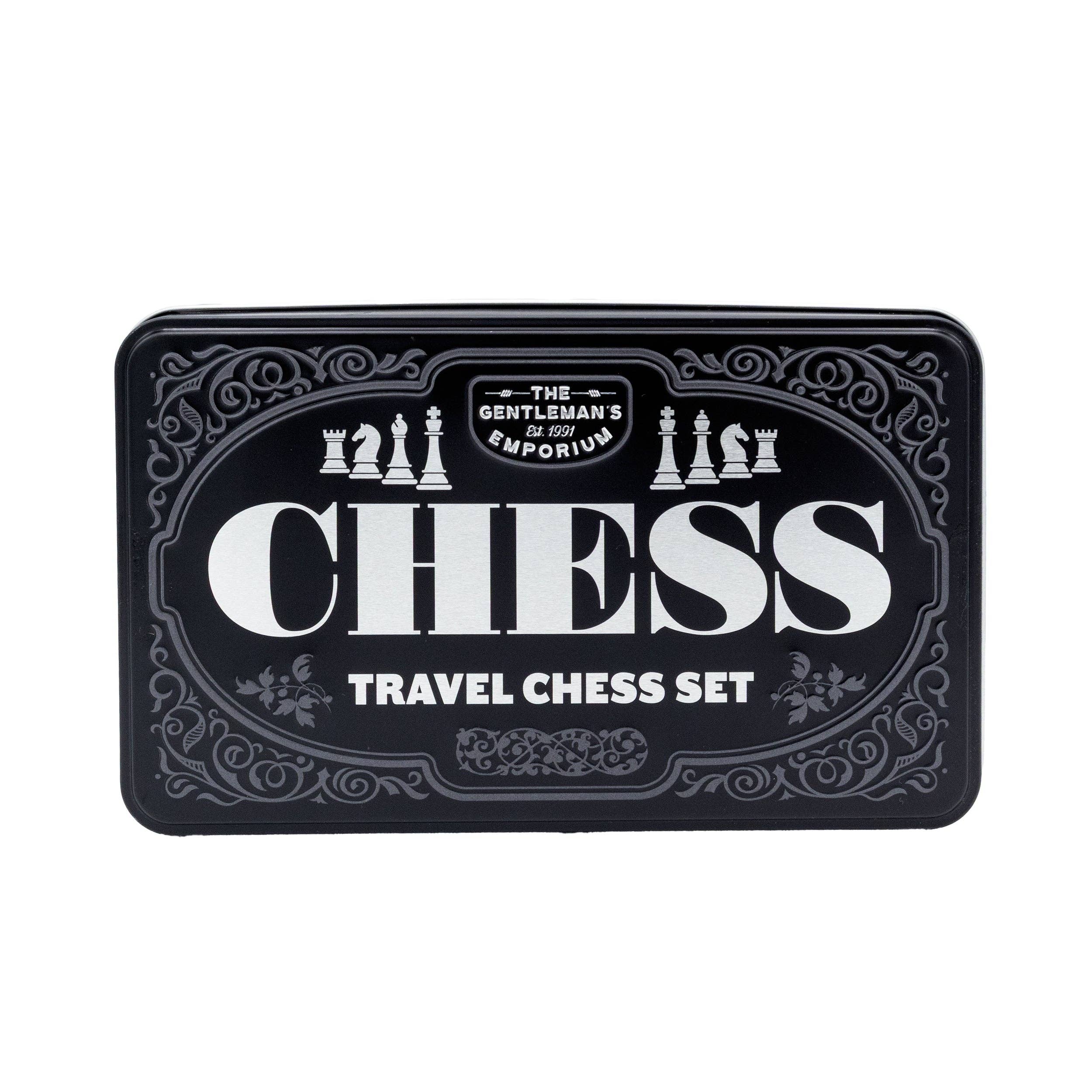 Robert Frederick Ltd - Wholesale Board Game - The Gentleman’s Emporium Chess Travel Set – Classic Portable Board Game in Tin4